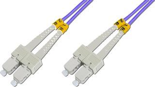 Beek SC - SC Fiber Optik Patch Kablo, Multimode OM 4 50/125 Duplex, 3.0mm, LSZH, 1 metre