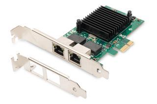 Digitus 2 Port Gigabit Ethernet PCI Express Kart, düşük profil bracket, Intel çip takımı&lt;br&gt;Di