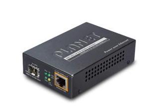 1000Base-X to 10/100/1000Base-T 802.3at PoE Media Converter, LC Fiber Interface, Supports Multi / Si