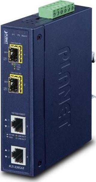 Endüstriyel Media Converter (Industrial Media Converter)&lt;br&gt;2-port 10/100/1000T &lt;-&gt; 2-po