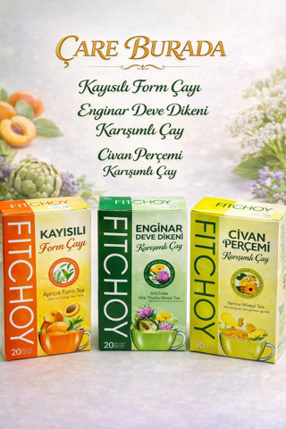 Karaciğer Destekletici Çay Seti (Kayısılı Çay 45'li & Enginar - Devedikenli Çay 45'li & Civanperçeml
