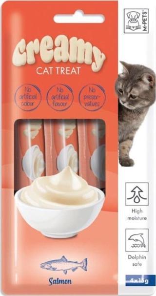 M-Pets Creamy Somon Balıklı Kedi Ödülü 4x15gr