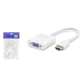 HADRON HDX2020B HDMI to VGA Dişi Görüntü Dönüştürücü 1080p - Beyaz