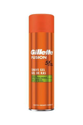 Gillette Fusion 5X Sensitive Badem Yağlı Tıraş Jeli 200 ml 