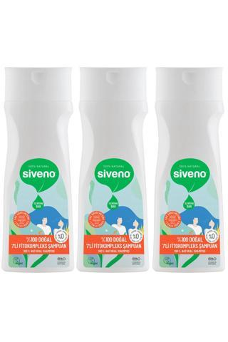 Siveno %100 Doğal Fitokompleks Şampuan 7 Bitki Yoğun Dökülme Karşıtı Dolgunlaştırıcı 300 ml X 3 Adet