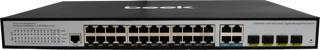 24 Ports 10/100/1000Mbps Managed PoE Switch with 4Gigabit Combo Uplink 400W