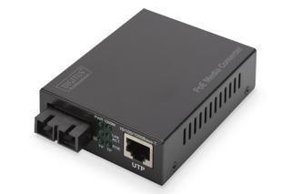 DIGITUS Gigabit Ethernet PoE+ Media Converter, Singlemode 802.3at, 30W, SC connector, up to 20km