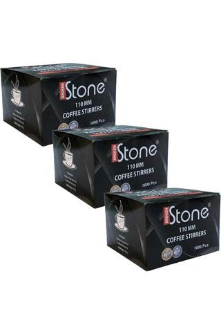 Stone Çay Kahve Ahşap Tahta Karıştırıcı 11 cm 1000'li 3 Paket