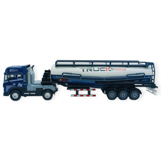 Metal Tır 1:24 - Sesli Işıklı Tanker Tır 39 cm - Lacivert Kafa