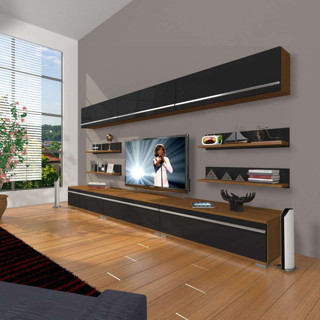 Decoraktiv Eko 8y Mdf Tv Ünitesi Tv Sehpası - Ceviz Siyah
