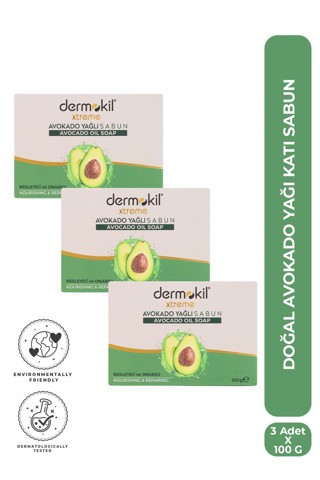 Dermokil Doğal Avokado Yağı Katı Sabun 100 G X 3 Adet
