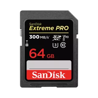Sandisk 64GB Extreme PRO  SDHC-SDXC UHS-II Card - SDSDXDK-064G-GN4IN