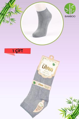 KRAL SOCKS Kadın Bambu Patik Çorap (3 ADET) Görünmez Dikişsiz Parfümlü Kısa Yazlık Kadın Çorabı