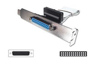 Yazıcı İçin Slot Bracket Bağlantı Kablosu, DB25 Erkek &lt;-&gt; 26 pin IDC Dişi, 0.25 metre, CU, AWG