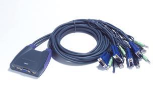 4 portlu USB VGA KVM (Keyboard/Video Monitor/Mouse) Switch, Hoparlör bağlantısı mevcut, Masaüstü Tip