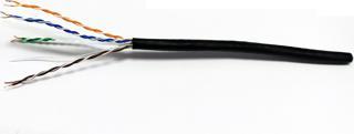 Beek Category 6 (Cat. 6) U-UTP Dış Mekan Data Kablosu&lt;br&gt;4x2x23 AWG PE&lt;br&gt;Siyah renk&lt;