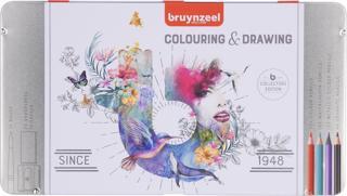 BRUYNZEEL 70'Lİ DRAWING KURU/SULU KALEM BOYA SETİ (METALİK. DERECELİ KARMA)