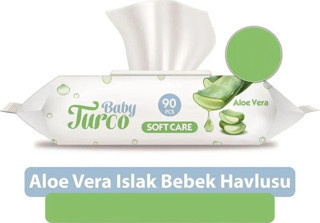 Baby Turco Islak Mendil 90 Li Aloe Vera Kapaklı