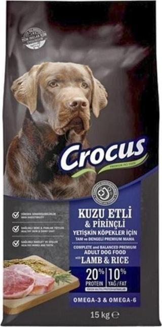 Crocus Kuzu Etli Pirinçli Yetişkin Köpek Maması 15 Kg