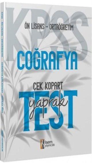 2024 KPSS Ortaöğretim Önlisans Coğrafya Çek-Kopart Yaprak Test - İsem Kitap