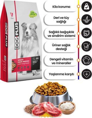 Düşük Tahıllı Hipoalerjenik Kuzu Etli Pirinçli Yetişkin Köpek Maması 3 Kg