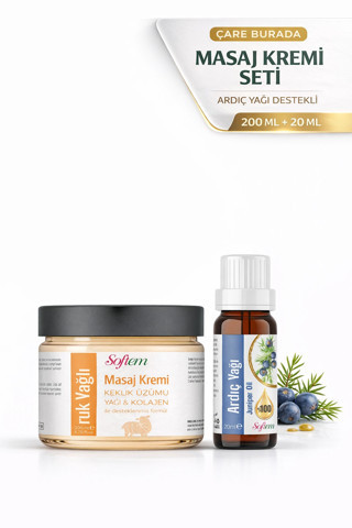 ÇareBurada Kuyruk Yağlı & Keklik Üzümlü Masaj Kremi 200 ml | Ardıç Yağı 20 ml