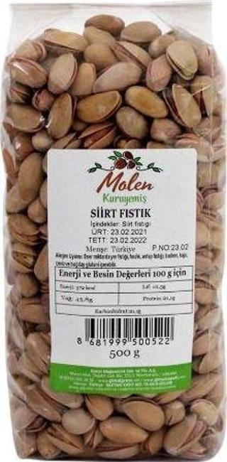 Molen Siirt Fıstık 500 Gr. ( Kuruyemiş ) (2'li)