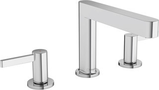 Hansgrohe Finoris Modern 2 Kulplu 3 Delikli 5" Uzun Banyo Lavabo Bataryası Krom, 76033001
