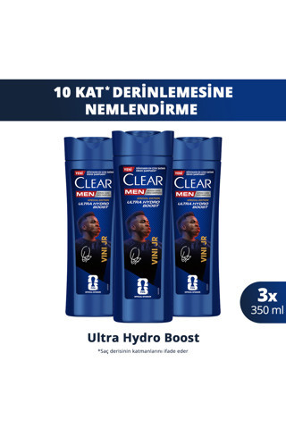Men Kepeğe Karşı Etkili Şampuan Vini Jr. Ultra Hydro Boost 350 ml x3