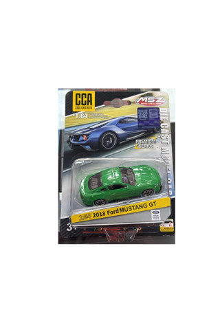 Premium Series 2018 Ford Mustang GT Yeşil 1/64 Model Araba