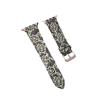 Newface Apple Watch 42Mm Creeper Desenli Kordon - Siyah