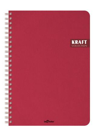 Kraft Ofis Defter Spiralli Kareli Kırmızı