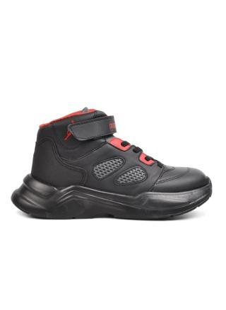 Pepino 985-F Siyah-Kırmızı Erkek Çocuk Cırtlı Basketbol Ayakkabısı