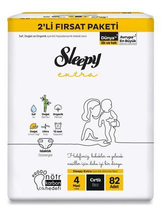 Sleepy Extra Günlük Aktivite 4 Numara Maxi 82'li Bebek Bezi