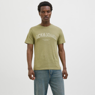 Jack&Jones Almeria Bold Branding Erkek Haki Yuvarlak Yaka Tişört
