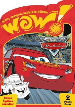 Wow! Disney Pixar Arabalar Boyama Kitabı - Boya, Yapıştır, İngilizce Öğren! Türkçe İngilizce Sözcükl - Kolektif  - Doğan Çocuk