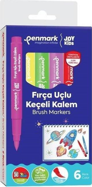 Penmark Süper Yıkanabilir Brush Uçlu Keçeli Kalem 6 Lı