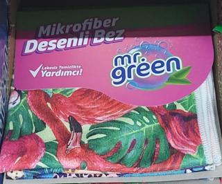 Mr.Green Desenli Mikrofiber Temizlik Bezi 3 Lü