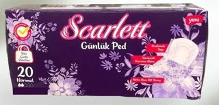 Scarlett Tek Sargılı Günlük Ped Normal 20 Li 3 Adet