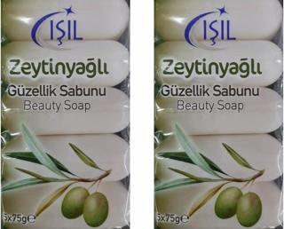 Işıl Katı Güzellik Sabunu Zeytinyağlı 5X75 G (2 Paket)