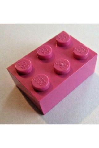 LEGO Orjinal Aksesuar Moc Custom Creator Brick 2 X 3 Tuğla Koyu Pembe