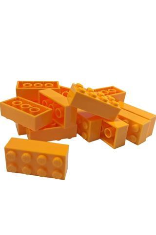 LEGO Orjinal Aksesuar Moc Custom Creator Brick 2 X 4 Tuğla Açık Turuncu
