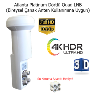 Atlanta Platinum Quad Dörtlü Dört Çıkışlı LNB (Full HD/4K)