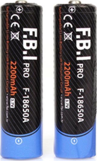 F.B.I F 18650A 3.7V 2200mAh Şarj Edilebilir Li-ion Pil El Feneri Pili 2 Adet