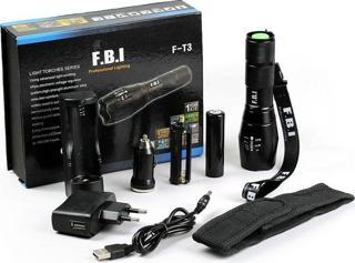 F.B.I F-T3 Su Geçirmez Alüminyum Oksidiyon Şarjlı El Feneri