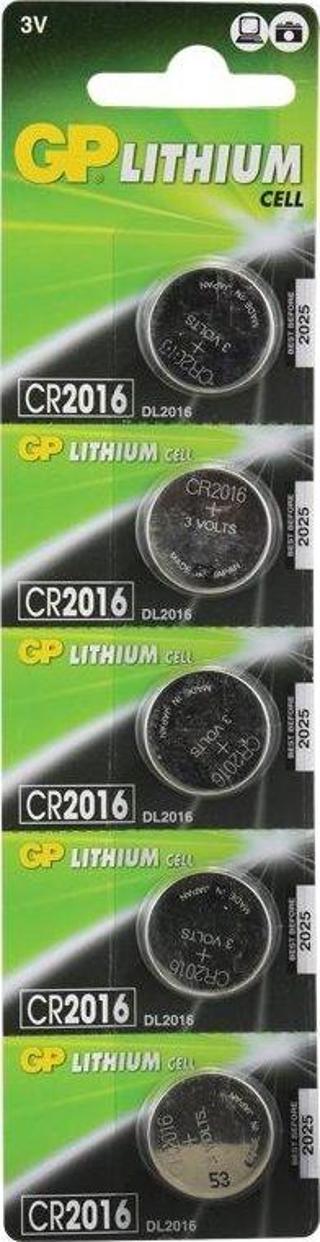 GP CR2016 Lityum Pil 5 li Paket