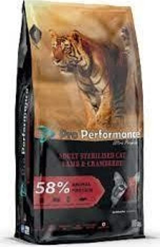 PRO PERFORMANCE  ADULT CAT STERILISED LAMB&SHIRIMP&SALMON & CRANBERRY 2 KG. 