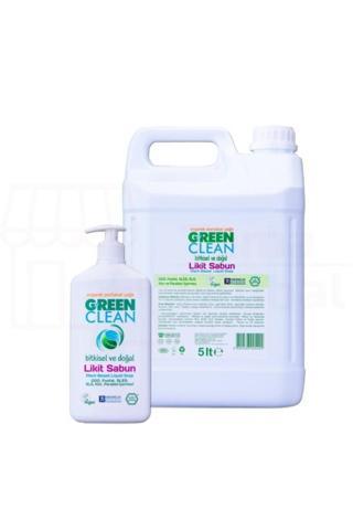 U Green Clean Organik Portakal Yağlı Likit Sabun 5000 ml 500 ml 2'li Set