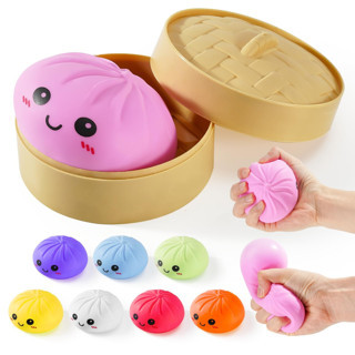 Squishy Dumpling Gizemli Renkli Squishy - Büyük Boy (10x10 cm)