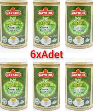 Çaykur Organik Zümrüt Yeşil Çay 6 x Adet 125 gr. (Silindir Kutu)